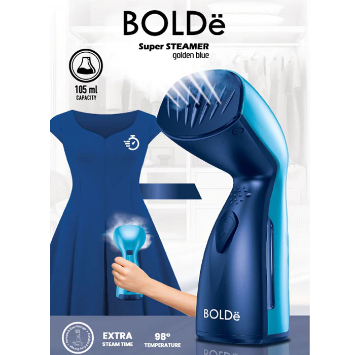 Bolde Super Steamer Golden Blue Setrika Uap Tangan - Biru 